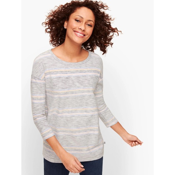 Talbots Tops - T by Talbots Button Back Colorful‎ Striped Top XL